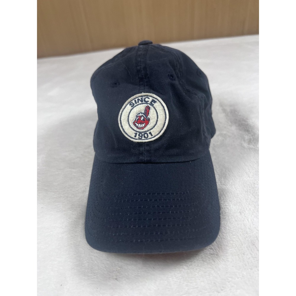 Cleveland Indians Hat Cap Strap Back Mens One Size MLB Baseball American Needle‎